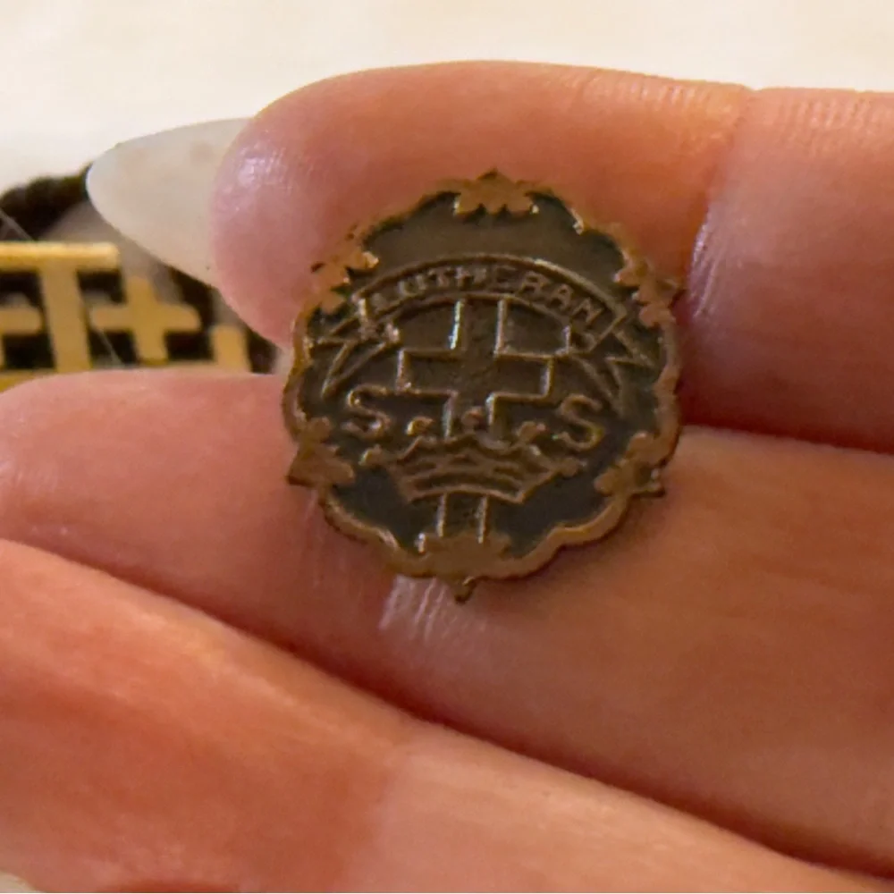 Lot of 4 Vintage Religious Accessories Terra Sancta Guild Lutheran Enamel